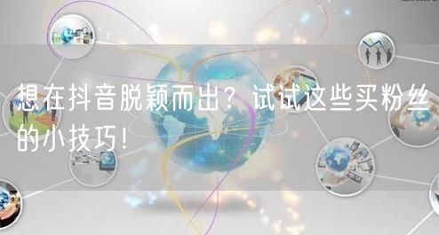 想在抖音脱颖而出？试试这些买粉丝的小技巧！