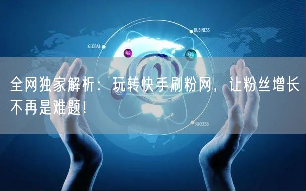 全网独家解析：玩转快手刷粉网，让粉丝增长不再是难题！