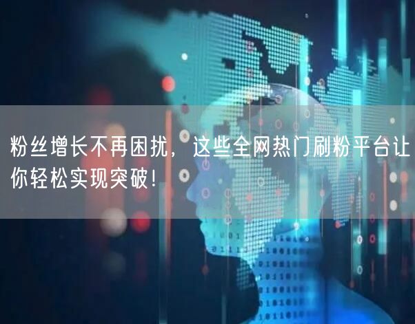 粉丝增长不再困扰，这些全网热门刷粉平台让你轻松实现突破！
