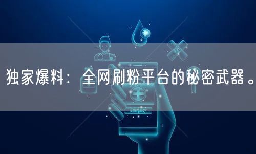 独家爆料：全网刷粉平台的秘密武器。