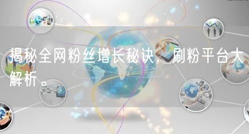 揭秘全网粉丝增长秘诀，刷粉平台大解析。