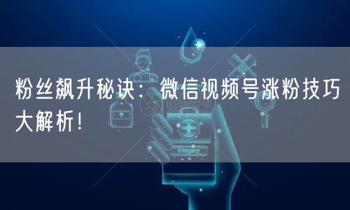 粉丝飙升秘诀：微信视频号涨粉技巧大解析！