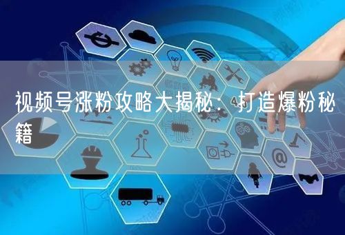 视频号涨粉攻略大揭秘：打造爆粉秘籍