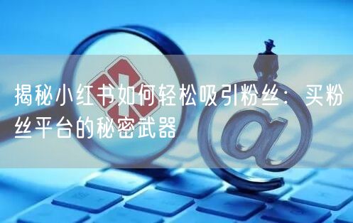 揭秘小红书如何轻松吸引粉丝：买粉丝平台的秘密武器