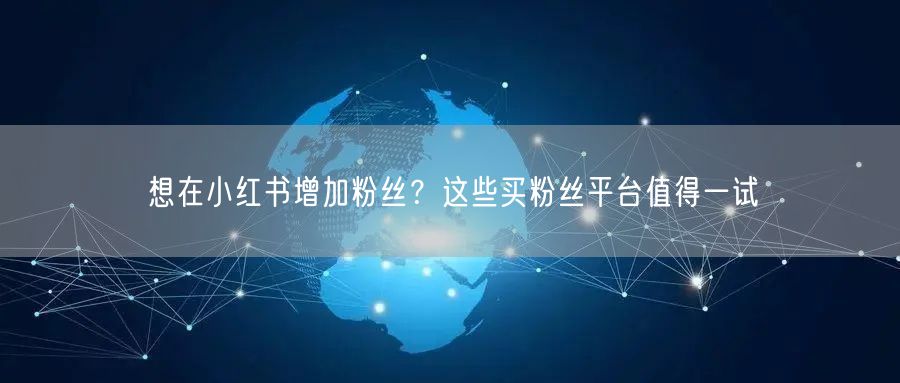 想在小红书增加粉丝？这些买粉丝平台值得一试