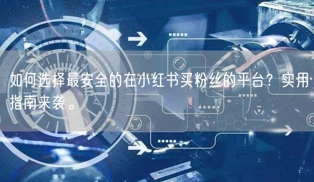 如何选择最安全的在小红书买粉丝的平台？实用指南来袭。