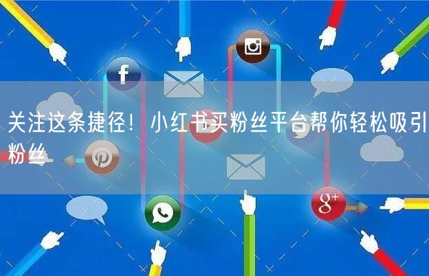 关注这条捷径！小红书买粉丝平台帮你轻松吸引粉丝