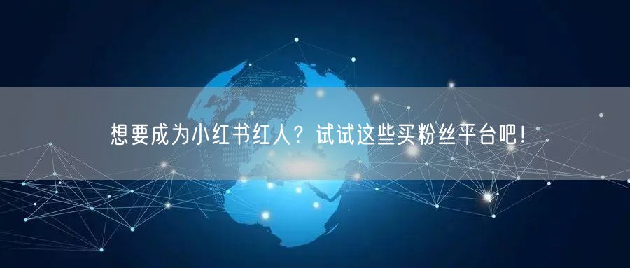 想要成为小红书红人？试试这些买粉丝平台吧！