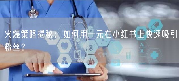 火爆策略揭秘：如何用一元在小红书上快速吸引粉丝？
