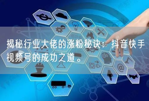 揭秘行业大佬的涨粉秘诀：抖音快手视频号的成功之道。