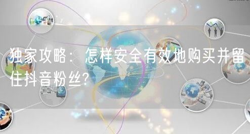 独家攻略：怎样安全有效地购买并留住抖音粉丝?