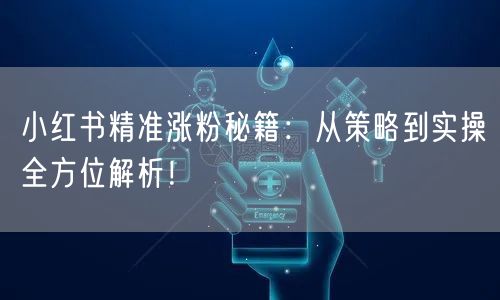 小红书精准涨粉秘籍：从策略到实操全方位解析！