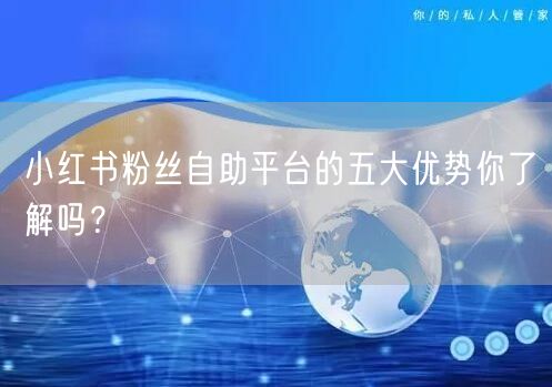 小红书粉丝自助平台的五大优势你了解吗？