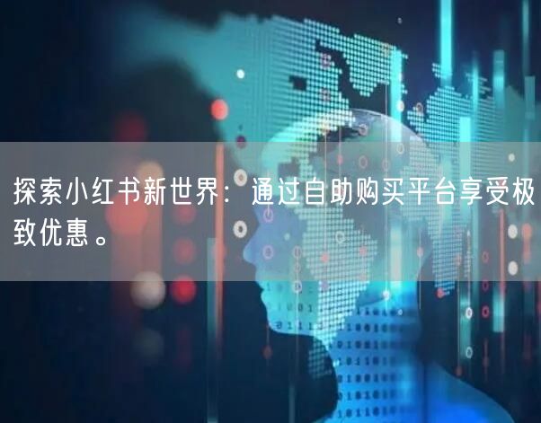 探索小红书新世界：通过自助购买平台享受极致优惠。