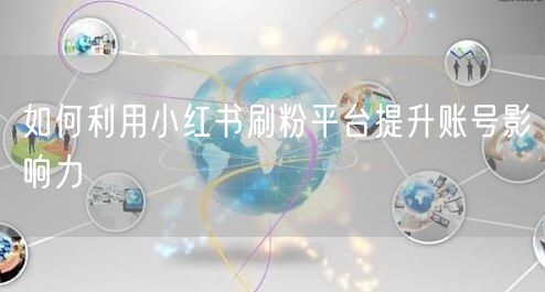 如何利用小红书刷粉平台提升账号影响力
