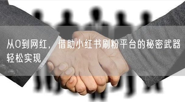 从0到网红，借助小红书刷粉平台的秘密武器轻松实现