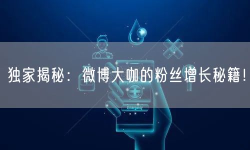 独家揭秘：微博大咖的粉丝增长秘籍！